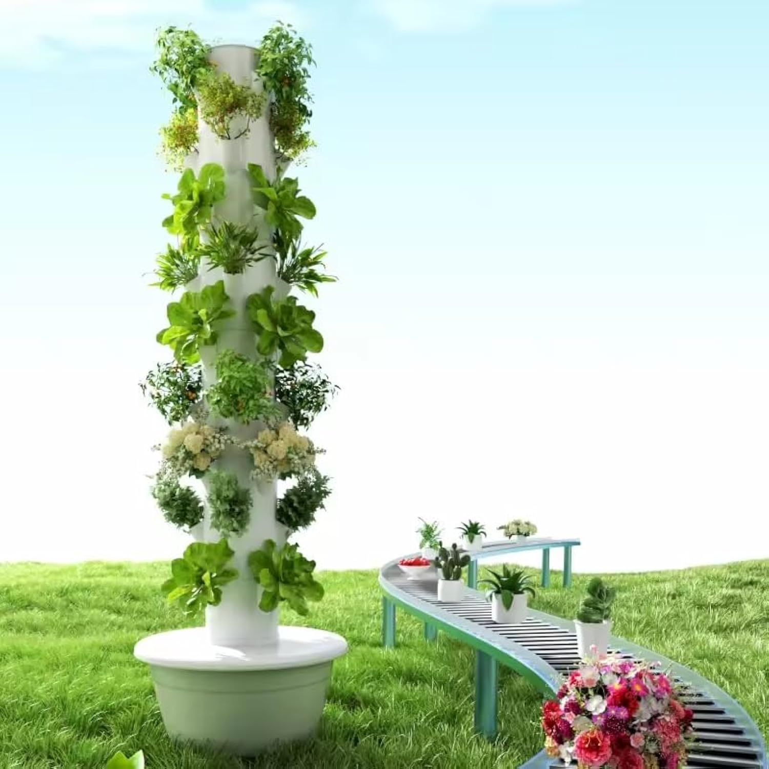 Hydroponic System - Vertical Hydroponic Grow Tower Aeroponic Tower