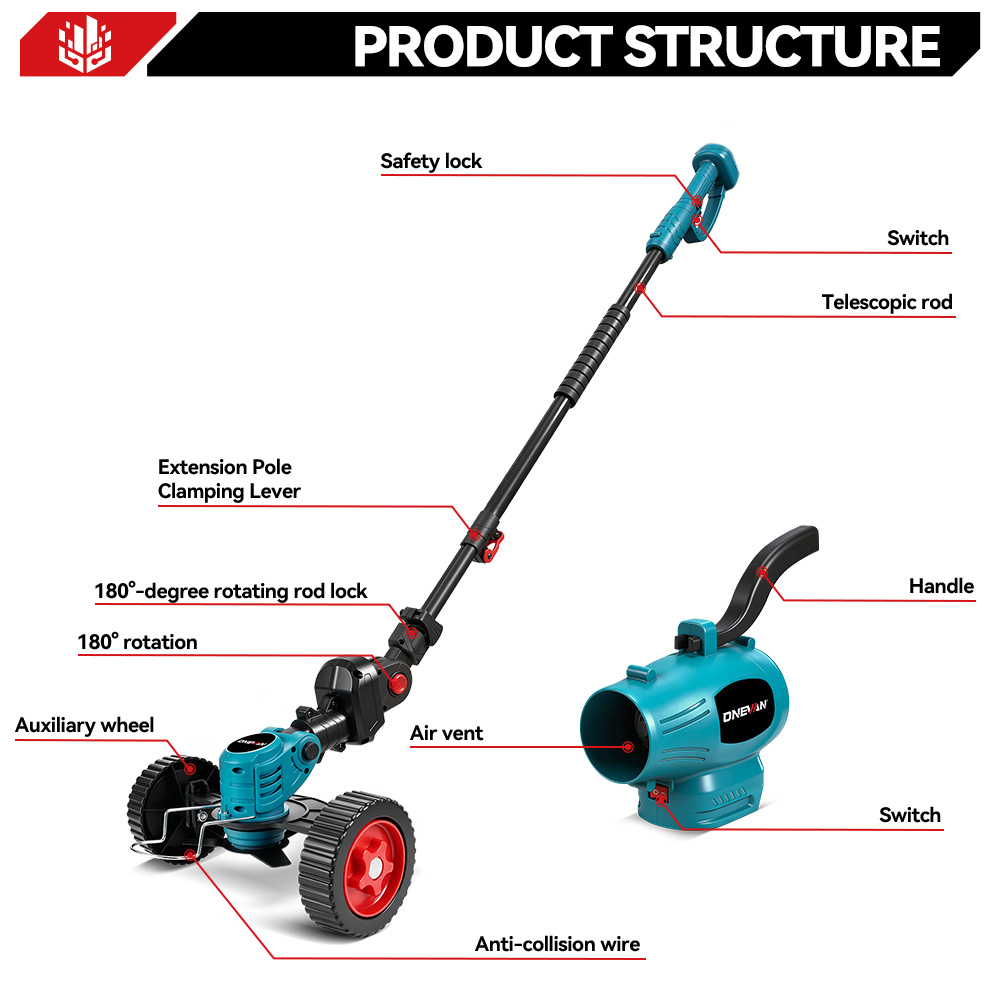 ONEVAN 3IN1 2500W Electric Law - Gardening Tools Battery Powered 评论和价格
