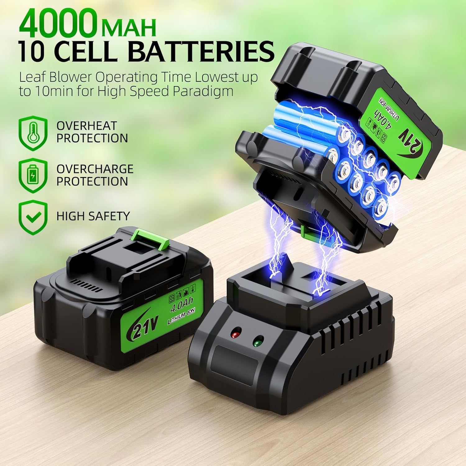 Cordless Electric Leaf Blower  - Gardening Tools Battery Powered 评论和价格