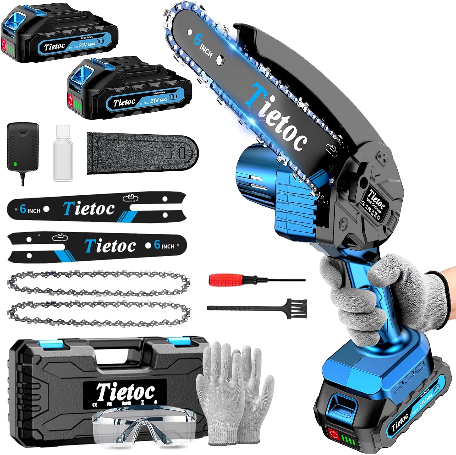 Mini Chainsaw, 6 Inch Chain Sa - Gardening Tools Battery Powered 评论和价格